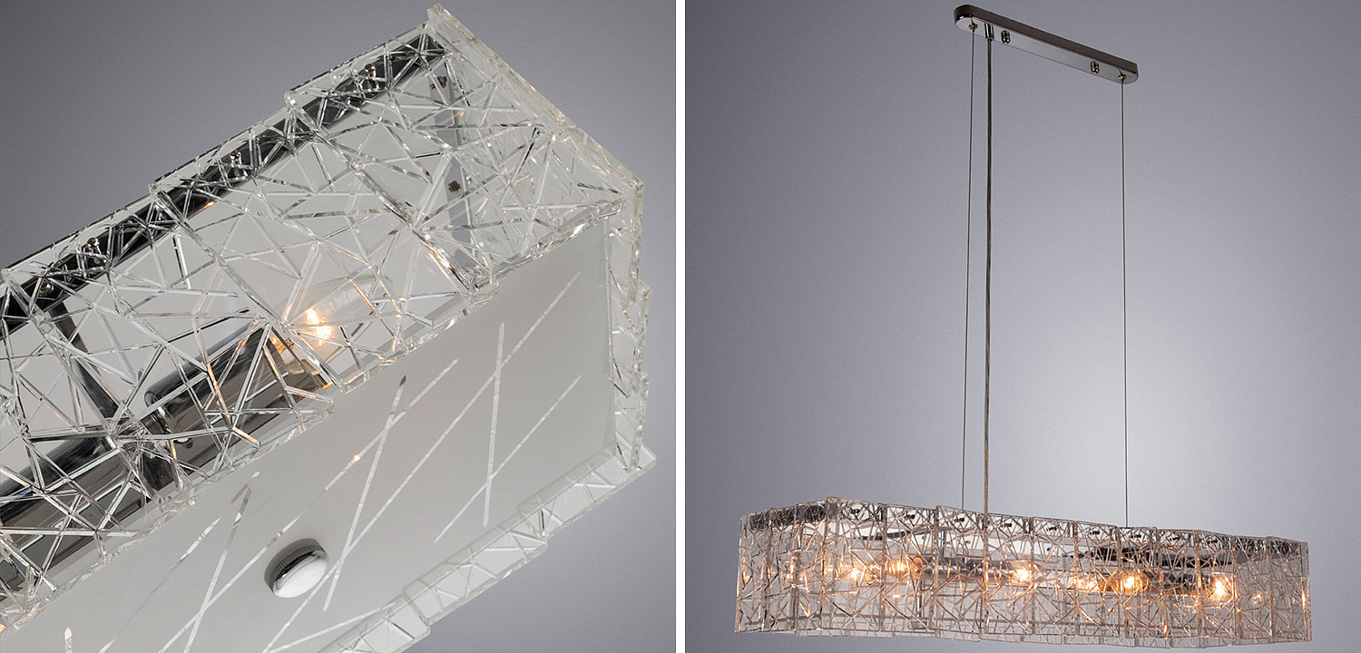 Люстра Alvaro Crystal Rectangular Chandelier Люстра Alvaro Crystal Rectangular Chandelier - Loft-Concept в Тюмени