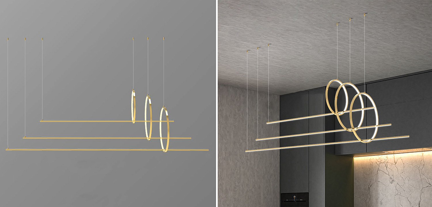 Дизайнерский Подвесной Светильник Ursa Geometric Ring Lamp 3 кольца Дизайнерский Подвесной Светильник Ursa Geometric Ring Lamp 3 кольца - Loft-Concept в Тюмени
