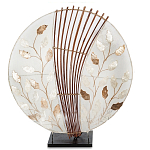 Настольная лампа из перламутра и дерева на подставке Indonesian Petal варинант исполнения - 3 | Loft Concept в Тюмени