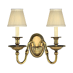 Бра с 2-мя бежевыми абажурами в классическом стиле Hinkley варинант исполнения - 1 | Loft Concept в Тюмени