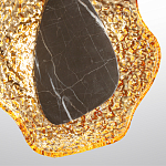 Бра с волнообразным стеклянным плафоном и вставкой из мрамора Liquid Stone варинант исполнения - 10 | Loft Concept в Тюмени