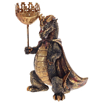Подсвечник в виде дракона Dragon candlestick Green Gold Brown L or R варинант исполнения - 9 | Loft Concept в Тюмени