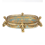 Чаша с орнаментом на ножках в виде бронзовых ангелов Eden Garden варинант исполнения - 1 | Loft Concept в Тюмени