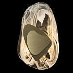 Бра овальное из стекла с золотым элементом Flow Texture  варинант исполнения - 1 | Loft Concept в Тюмени