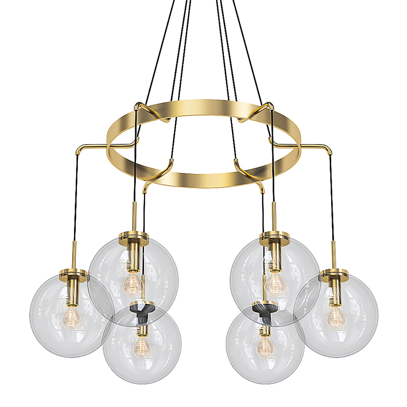 Люстра Ghiaccio Round Chandelier Antique Brass Латунь в Тюмени | Loft Concept 