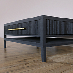 Кофейный стол Primo с двумя ящиками Черный дуб варинант исполнения - 6 | Loft Concept в Тюмени