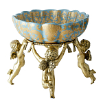 Чаша с орнаментом на бронзовых ножках в виде ангелов Eden Garden варинант исполнения - 3 | Loft Concept в Тюмени