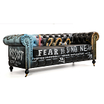 Диван в Лофт Честерфильд граффити из винтажной кожи GRAFFITI PARA Chesterfield варинант исполнения - 2 | Loft Concept в Тюмени