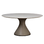 Стол обеденный круглый мраморный на бежевом основании Valedmir варинант исполнения - 1 | Loft Concept в Тюмени