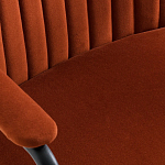 Кресло бархатное с подлокотниками на металлическом каркасе Oriel Retro Armchair варинант исполнения - 5 | Loft Concept в Тюмени