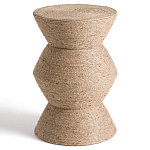 Приставной стол с отделкой из джута Juti D30 см варинант исполнения - 1 | Loft Concept в Тюмени