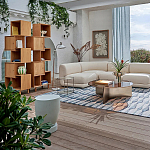 Приставной столик из массива манго Tom-tom Grey варинант исполнения - 4 | Loft Concept в Тюмени