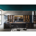 Кухонный гарнитур из дерева и камня с раздвижными дверцами OPERATING COLUMN 2.0 Dada Engenereed Kitchen варинант исполнения - 5 | Loft Concept в Тюмени