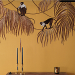 Обои с вышивкой ручной работы Étienne Original colourway on wool sateen варинант исполнения - 5 | Loft Concept в Тюмени