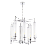 Люстра с 8-ю прозрачными цилиндрическими плафонами Jeanette варинант исполнения - 4 | Loft Concept в Тюмени