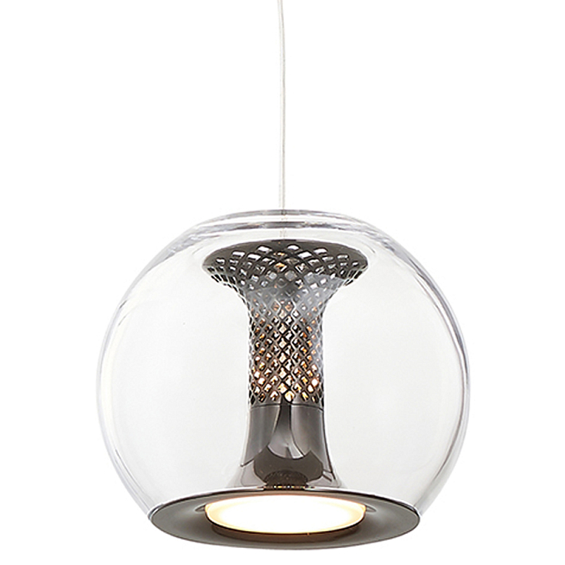 Подвесной светильник со стеклянным плафоном Inner Gleam Globe black Черный Прозрачное Стекло Подвесной светильник со стеклянным плафоном Inner Gleam Globe black Черный Прозрачное Стекло в Тюмени | Loft Concept
