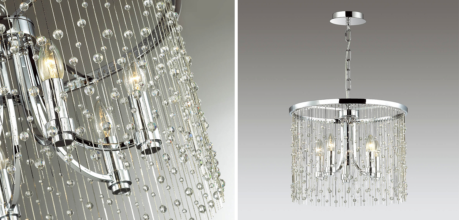 Люстра Hailstorm Rain Chandelier chrome Люстра Hailstorm Rain Chandelier chrome - Loft-Concept в Тюмени