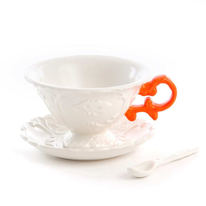 Чайная пара Seletti I-Tea Orange Белый Оранжевый Чайная пара Seletti I-Tea Orange Белый Оранжевый в Тюмени | Loft Concept