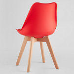 Стул с основой из пластика и мягким сиденьем Arvika Red варинант исполнения - 5 | Loft Concept в Тюмени