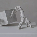 Скульптура «Окаменелый рост», Белый объект варинант исполнения - 2 | Loft Concept в Тюмени