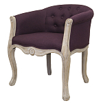 Кресло низкое в стиле прованс Louis French Armchair violet flax варинант исполнения - 2 | Loft Concept в Тюмени