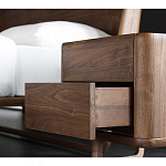 Прикроватный деревянный столик с 2-мя ящиками Moon Walnut Furniture варинант исполнения - 11 | Loft Concept в Тюмени