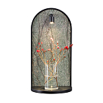 Настенный светильник зеленого цвета с черной рамкой овальной формы с полкой Herbarium  варинант исполнения - 6 | Loft Concept в Тюмени