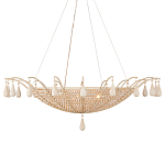 Люстра из деревянных бусин с подвесками в виде капель Wooden Beads варинант исполнения - 5 | Loft Concept в Тюмени