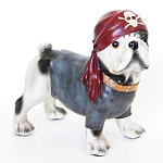Статуэтка собака в бандане Fashionable Dogs Pirate варинант исполнения - 1 | Loft Concept в Тюмени