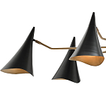 Люстра с 6-ю черными конусообразными плафонами Contrasting Lamps варинант исполнения - 1 | Loft Concept в Тюмени