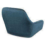 Барный стул со спинкой и подлокотниками на 4-х металлических ножках Douglas Rhombus Синий Велюр варинант исполнения - 3 | Loft Concept в Тюмени