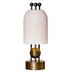 Настольная лампа в виде фонаря с белым фактурным абажуром Echoes of Light варинант исполнения - 1 | Loft Concept в Тюмени