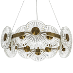 Люстра с круглыми рельефными плафонами Glass Peonies Brass Chandelier варинант исполнения - 1 | Loft Concept в Тюмени