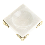 Подставка под шар квадратная из натурального камня Мрамор на ножках Natural Stone Sphere Stands варинант исполнения - 1 | Loft Concept в Тюмени