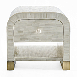 Тумбочка прикроватная с ящиком Tofino White Bone Inlay  Bedside Cabinet   варинант исполнения - 1 | Loft Concept в Тюмени