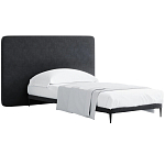 Кровать с большим мягким изголовьем Unity Grey Bed варинант исполнения - 7 | Loft Concept в Тюмени