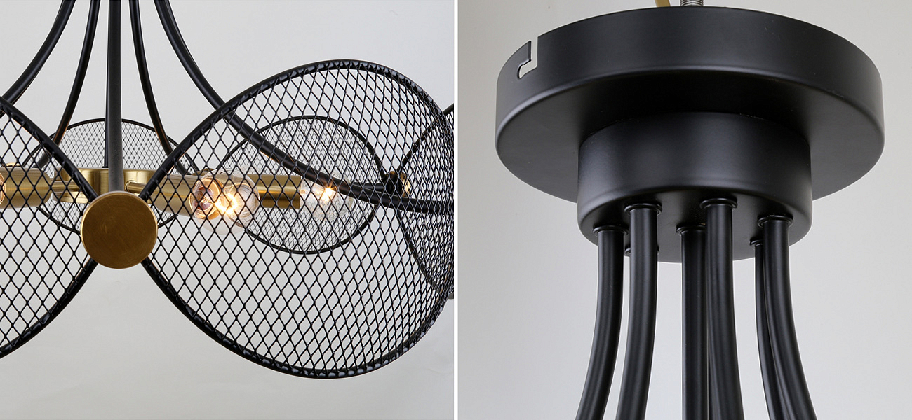 Черная люстра с латунными вставками Mosquitoes Caster Черная люстра с латунными вставками Mosquitoes Caster - Loft-Concept в Тюмени