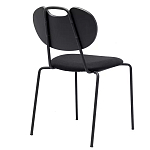 Стул с мягким сиденьем черный Stool Loft Black варинант исполнения - 3 | Loft Concept в Тюмени