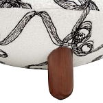 Кресло без подлокотников на деревянных ножках белое с вышивкой Sharp Armchair варинант исполнения - 4 | Loft Concept в Тюмени