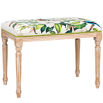 Банкетка из натурального бука золотистая с изображением птиц и цветов Blooming Bird варинант исполнения - 1 | Loft Concept в Тюмени