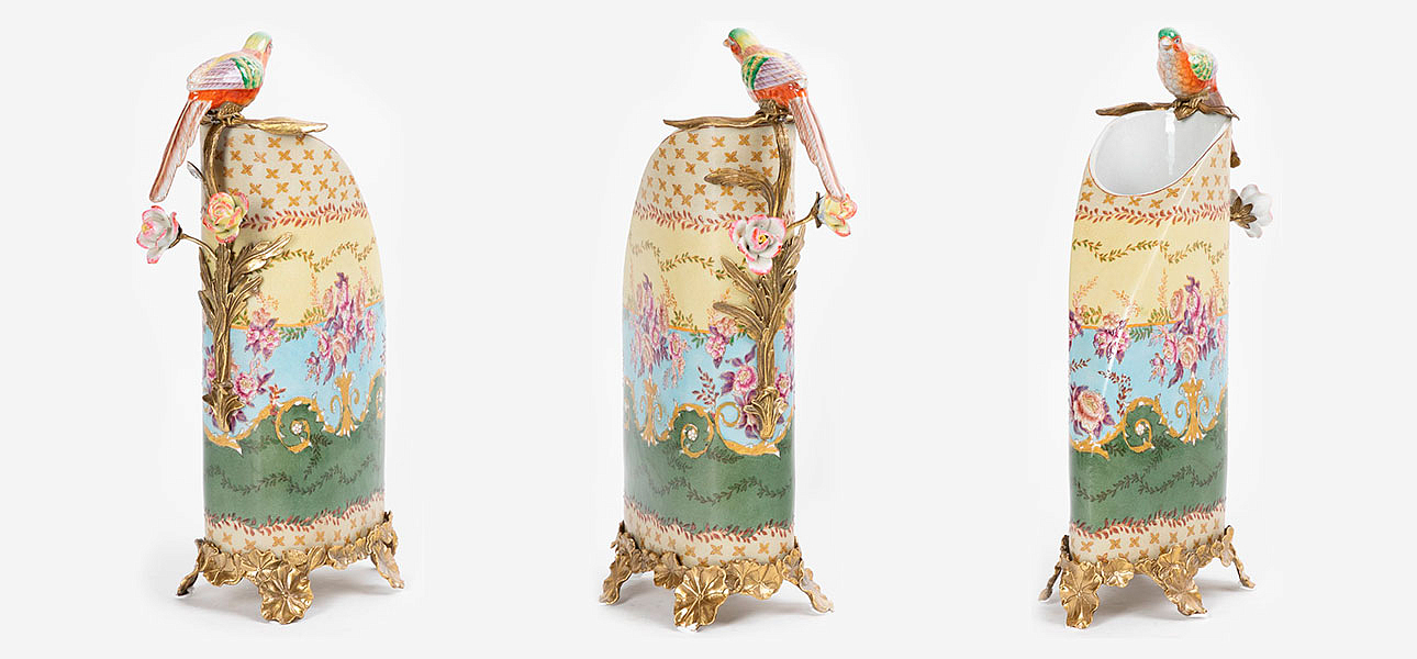 Ваза фарфоровая с фигуркой птички Print Ваза фарфоровая с фигуркой птички Print - Loft-Concept в Тюмени