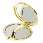 Зеркало карманное складное круглое из натурального камня Лазурит в подарочной упаковке Gold Stone Mirrors варинант исполнения - 3 | Loft Concept в Тюмени