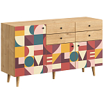 Буфет с принтом на дверцах Elise Cupboard варинант исполнения - 10 | Loft Concept в Тюмени