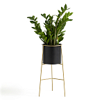 Кашпо из металла и латуни Elegance Elevated Planters черное варинант исполнения - 2 | Loft Concept в Тюмени