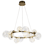 Дизайнерская кольцевая люстра с гирляндой внутри стеклянных плафонов Iona Garland Chandelier 12 варинант исполнения - 2 | Loft Concept в Тюмени