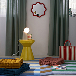 Настенное зеркало с волнистой рамой Mune Mirror Red варинант исполнения - 7 | Loft Concept в Тюмени