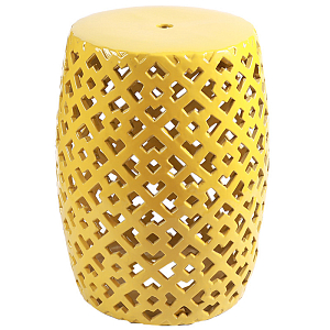 Керамический табурет Yellow Ornament Ceramic Stool