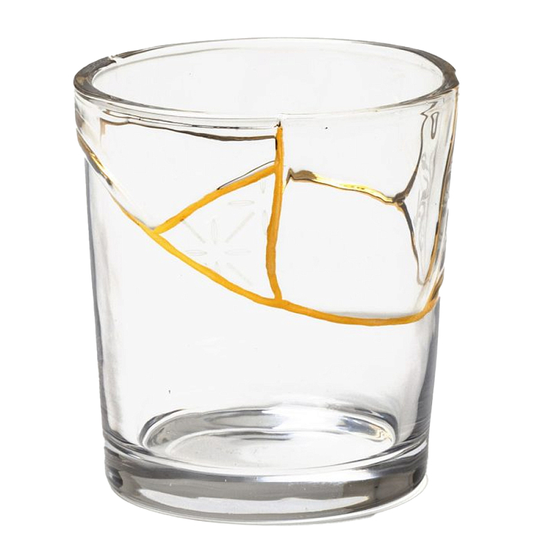 Стакан Seletti Kintsugi Прозрачное Стекло Золотой Стакан Seletti Kintsugi Прозрачное Стекло Золотой в Тюмени | Loft Concept