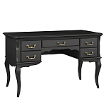 Стол рабочий черный из массива бука с 5-ю ящиками Black Provence варинант исполнения - 1 | Loft Concept в Тюмени