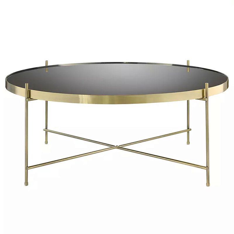 Кофейный столик с круглой зеркальной столешницей Round Mirror Table Коричневый Латунь Кофейный столик с круглой зеркальной столешницей Round Mirror Table Коричневый Латунь в Тюмени | Loft Concept
